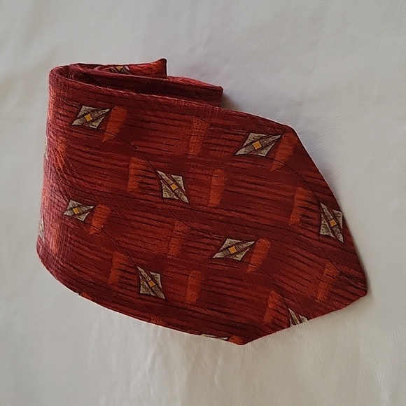 Robert Talbott Other - NEW Robert Talbott Best of Class Nordstrom Red Gray Print Silk Necktie Tie